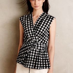 NWOT Deletta Gingham Vest
